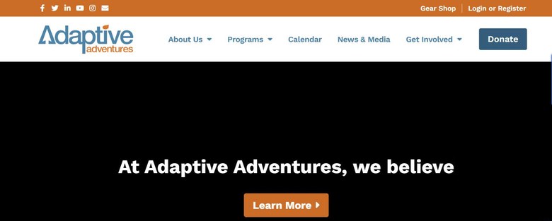 Adaptive Adventures website